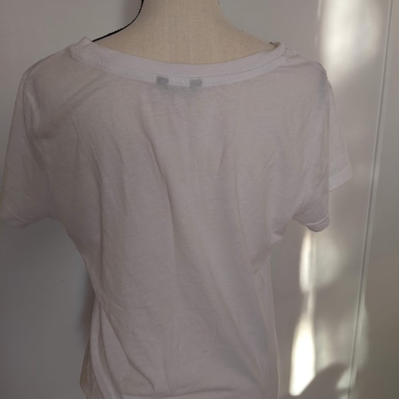 bebe White Women's Logo Tee - Large - Picture 2 of 2